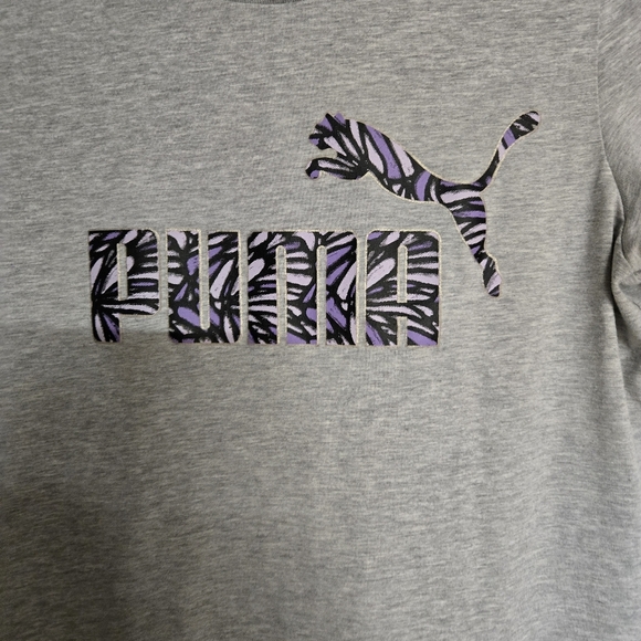 Puma Heather Gray Essential Logo T-Shirt Dress Size Medium - Picture 5 of 5